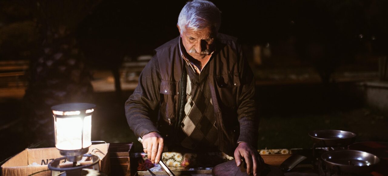 Foto di preparazione delle castagne a Melfi